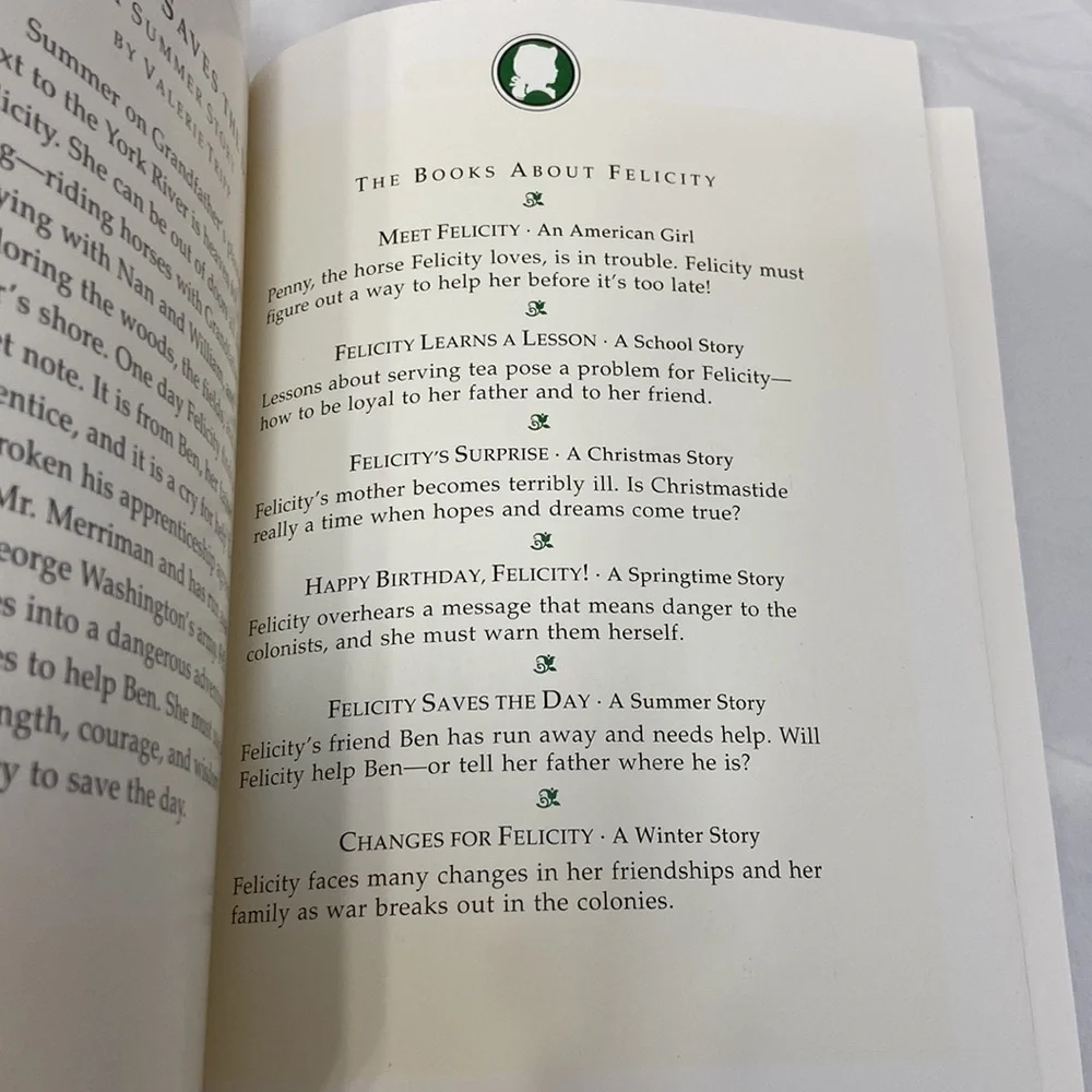 📚The American Girls Collection: Felicity Saves the Day, a Summer Story, Book 5. - Picture 6 of 16